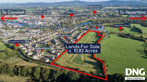For Sale C.10.82 Acres, Carrickbeg, Carrick On Suir, Co. Tipperary, E32N286 -  DNG
