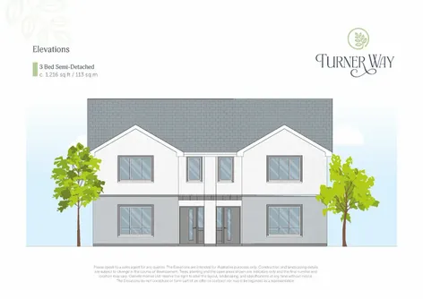 3 Bed Semi-Detached House Type A, Turner Way, Coolcotts Lane, Wexford Town - DNG
